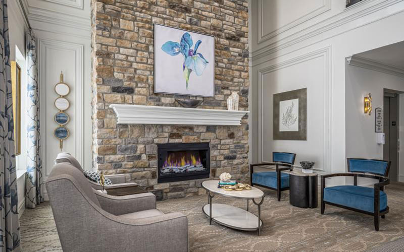 Cincinnati OH Interior Fireplace-min Independent Living Cincinnati OH