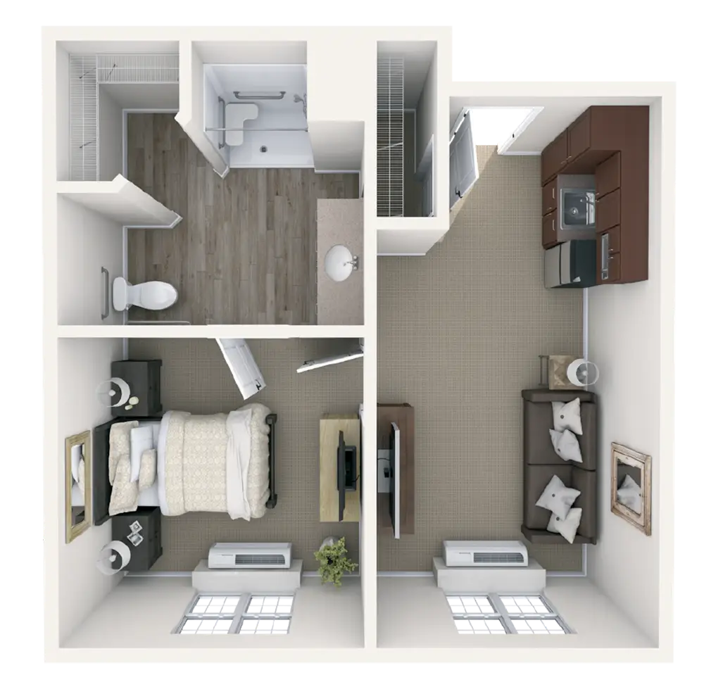 West Clermont_AL 1 bed 1 bath_530 sq. ft.